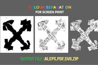 do color separation for screen printing and dtf printing