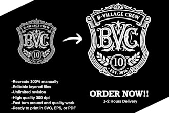 do vector tracing, logo vectorize, convert image to vector