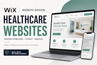 design wix nursing homecare healthcare medical clinic website