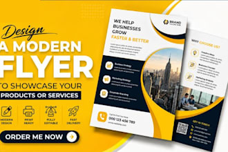design a modern flyer to showcase your products or services