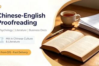 do bilingual proofreading including chinese and english