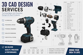 do cad modeling, solidworks for mechanical industrial and product cad designs