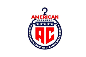 design american cleaners dry cleaning logo