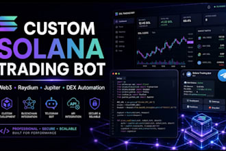 build a custom solana trading bot with web3 integration jupiter, dex automation