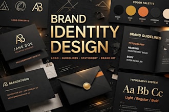 a modern brand identity and complete branding kit