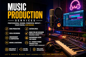 make dedicted songs production for birthday, wedding, anniversary, all events