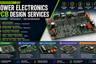 design power electronics pcb, bms, motor driver, ev and drone power board