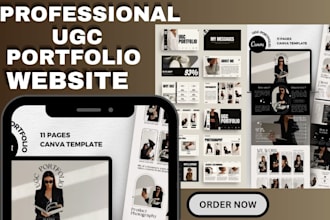 design canva ugc portfolio canva website with editable canva ugc portfolio