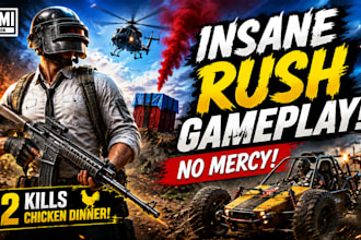 design eye catching gaming youtube thumbnails with high CTR