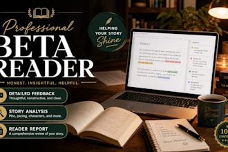 beta read your book and provide detailed feedback