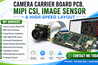 develop camera carrier board pcb, mipi csi, image sensor and high speed layout