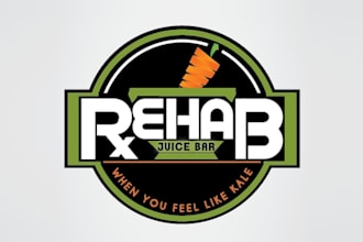 design monogram juice bar business brand logo