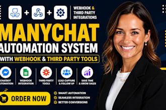 create manychat automation systems with webhooks and integrations