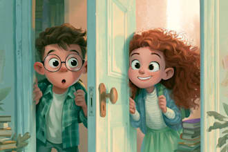 design children story book, child book illustration