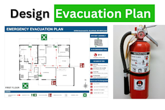create a professional fire safety plan and emergency evacuation plan