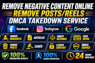 remove mugshots erase false bad news links articles cases on google