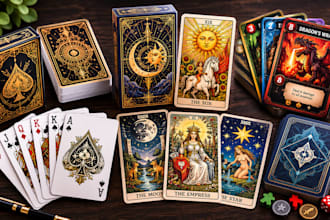 design custom playing cards, tarot cards and board game cards
