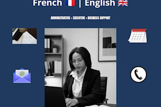 be your virtual administrative assistant in french and english