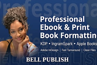 design a professional book interior for paperback and hardcover for amazon KDP