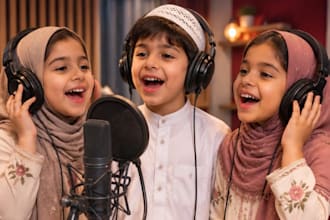 compose children arabic kids  background music nursery rhymes, kids vocals