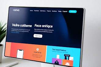 design custom canva website template and stunning website with canva