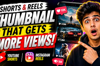 design professional youtube shorts and instagram reels thumbnails