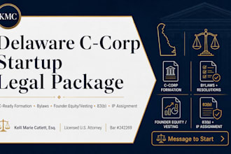 form your vc ready delaware c corporation as a licensed attorney