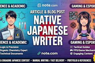 write  japanese articles and blog posts for your brand