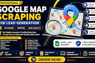 do google map scraping, b2b lead generation, email verified