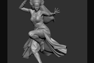 paint 3d figurine,digital portrait,3mf miniature,nsfw,ai to printable stl,statue