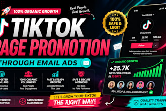 do legit tiktok page promotion for organic followers growth using email ads