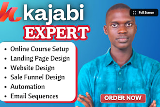 design kajabi website , kajabi landing page, kajabi online course