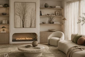 design realistic interior design and renders for your house