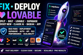 fix deploy lovable replit bolt lovable supabase rocket new claude ai base44 app