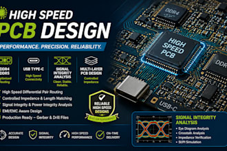 design high speed pcb, ddr4 ddr5, usb c, signal integrity analysis