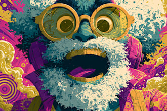 create amazing psychedelic , trippy , weed , alien design