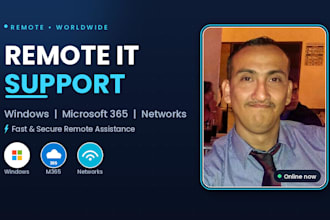 provide remote IT support for windows, offices and network issues