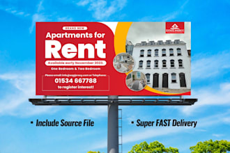 do printable billboard, signage, shop front and yard sign