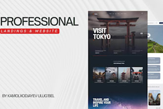 design and build landing page website on wordpress