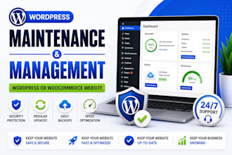 maintain and manage your wordpress or woocommerce website