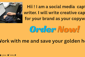 write social media captions, hooks and hashtags for your brand