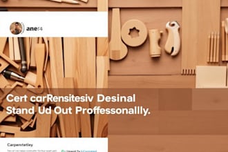 design a creative resume for carpenter to standout