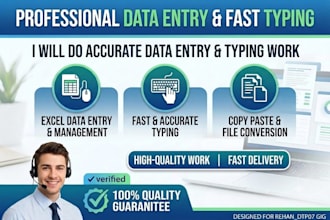 do professional data entry and fast typing work