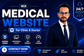 design wix medical, healthcare, clinic or doctor website