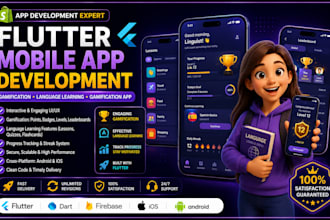 flutter mobile app development gamificacion language learning gamification app