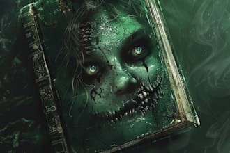 horror book cover design dark thrilling story book cover