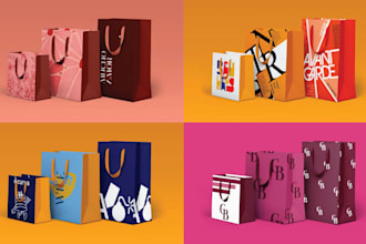 do eye catching shopping bag, tote bag design creative branding