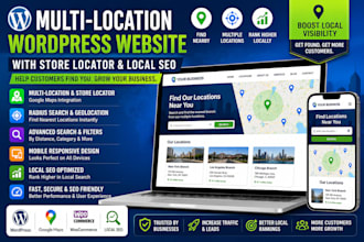 create a multi location wordpress website with locator and local SEO