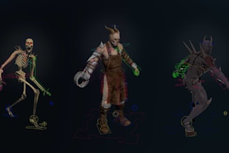 sculpt and rig custom 3d characters for games and animation