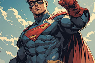 do a charcter design illustration your comic character